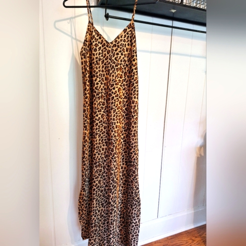 Secret Treasures Satin Leopard Print Lace Up Lingerie, Intimates Size S